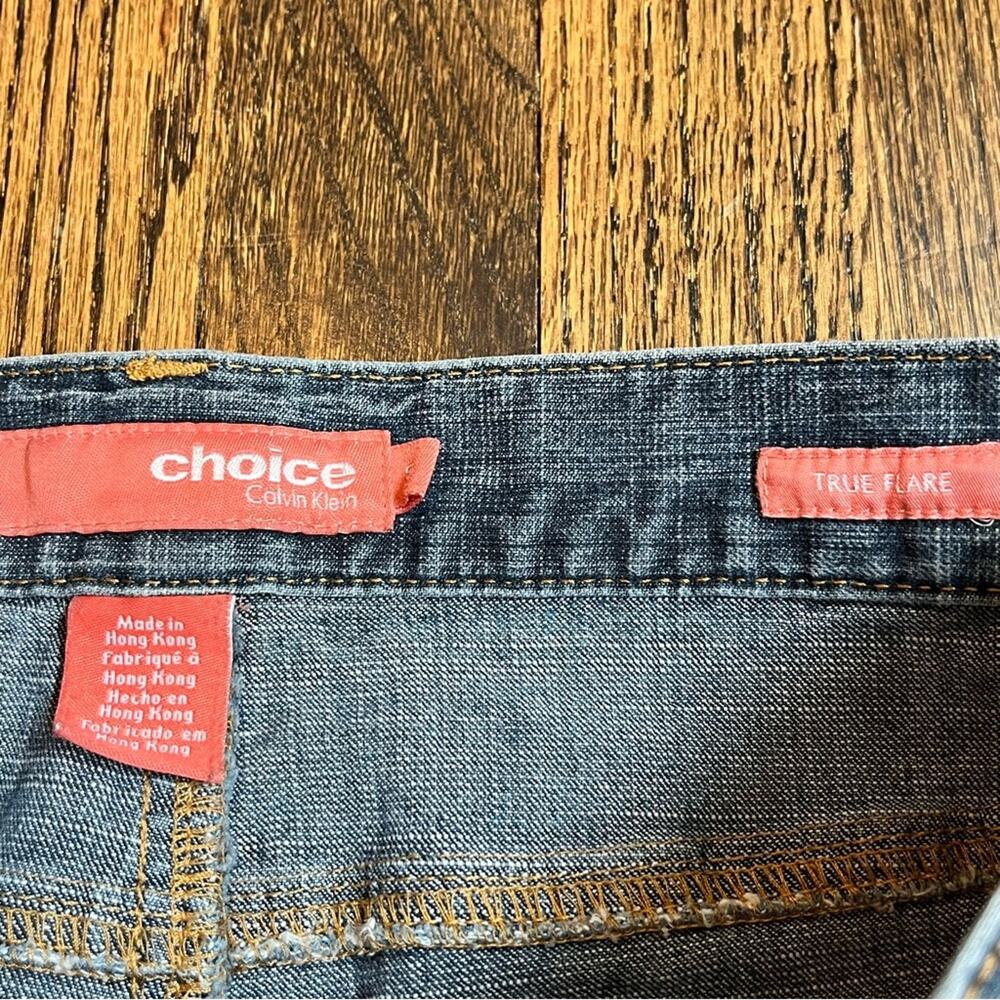 Y2K Calvin Klein Flare Jeans Vintage Low Rise 2000s Women’s Size 5 - Picture 4 of 8